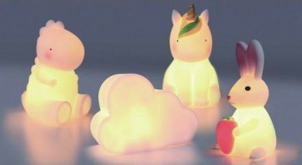 ACA Φωτάκι Νυκτός Συννεφάκι EVERGLOW NIGHT LIGHT LED με Μπαταρία Λευκό