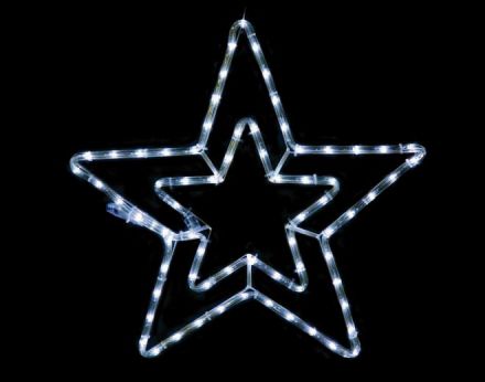 Led Φωτοσωλήνας Αστέρι Διπλό 60 Steady LEDs 3mm 46cm IP44