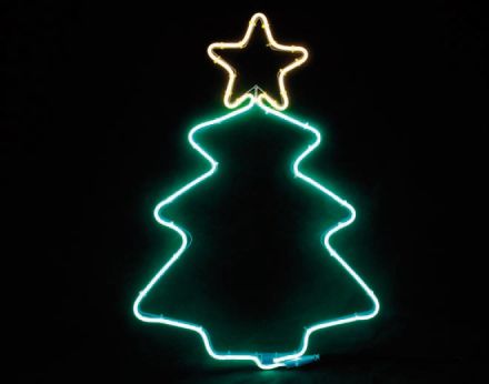 LED Φωτοσωλήνας Νέον Christmas Tree 200 Steady LEDs 2835 38.5x54cm IP44
