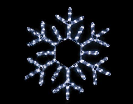 LED Φωτοσωλήνας Χιονονιφάδα 144 Flash LEDs 3mm 56cm IP44