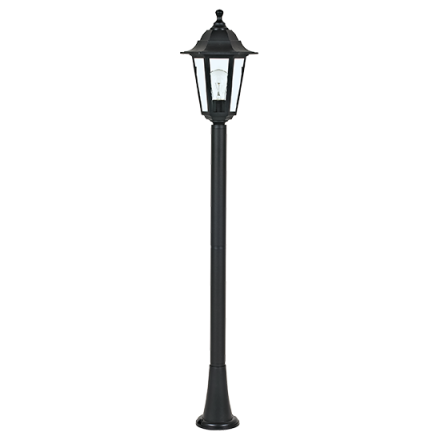 ACA Πλαστική Κολώνα Φανάρι Κήπου Hexagon E27 LED max. 10W 230V