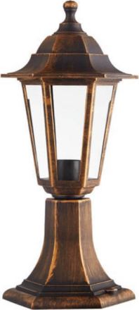 ACA Πλαστικό Φανάρι Δαπέδου Hexagon E27 LED max. 10W 230V Σκουρία