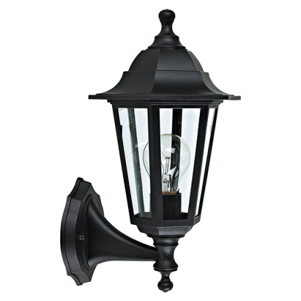 ACA Επίτοιχη Απλίκα Φανάρι Hexagon E27 LED max. 10W 230V