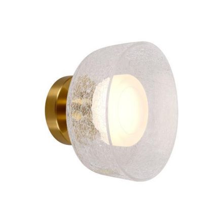 Απλίκα Τοίχου Μέταλλο-Γυαλί LED 8W 624Lm 3000Κ - Μπρονζέ-Διάφανο - NIMBUS