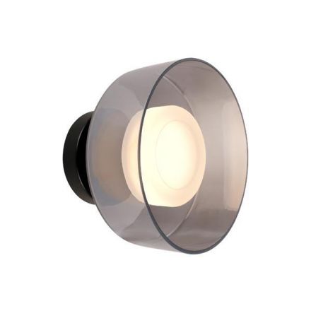 Απλίκα Τοίχου Μέταλλο-Γυαλί LED 8W 624Lm 3000K - Μαύρο-Γραφίτης - NIMBUS
