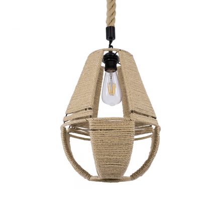 POLIA 01608 Boho Κρεμαστό Φωτιστικό Οροφής με Ντουί 1xE27 IP20 Μπεζ