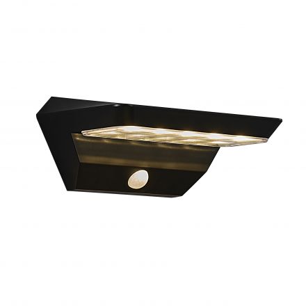 Επίτοιχο Ηλιακό Φωτιστικό Agena LED 5W IP44 Πλαστικό Μαύρο