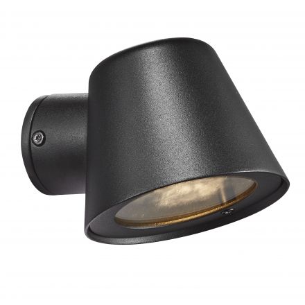 Επίτοιχο Φωτιστικό Aleria LED GU10 Μεταλλικό Μαύρο IP44