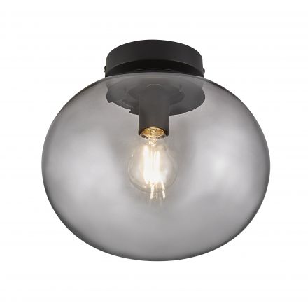 Πλαφονιέρα Alton LED E27 Γυαλί Μαύρο