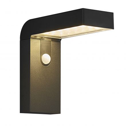 Επίτοιχο Ηλιακό Φωτιστικό Alya LED 5W IP44 Πλαστικό Μαύρο