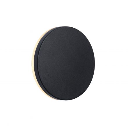 Επίτοιχο Φωτιστικό Artego Round LED 7.2W Αλουμίνιο Μαύρο IP44