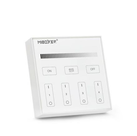 Ασύρματο Χειριστήριο Τοίχου RF Dimmer Μονόχρωμης Ταινίας LED – 4 Κανάλια