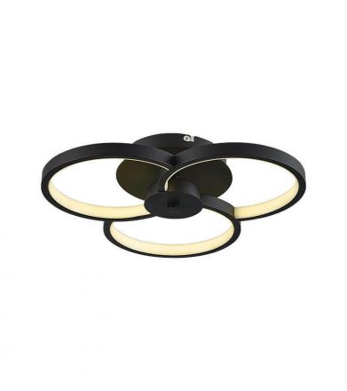 Leggenda Πλαφονιέρα LED 42W CCT OVIEDO Μαύρο