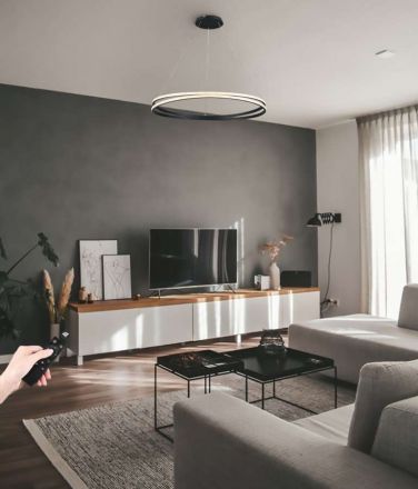 Leggenda Κρεμαστό Φωτιστικό LED 116W CCT MURCIA Μαύρο