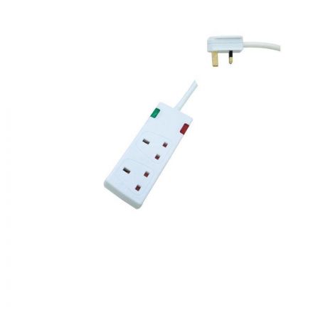 Πολυπριζο 2 Θεσεων Uk Με Καλωδιο 3M 3X1,25Mm Με Προστασια Υπερτασης & Προστασια Επαφων