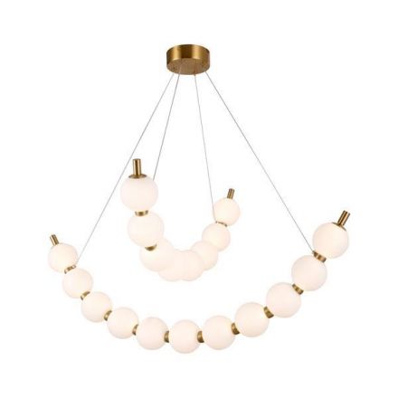 Κρεμαστό Φωτιστικό Μέταλλο LED 19W 1170Lm 3000K - Μπρονζέ-Λευκό - TREA