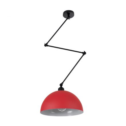 LOTUS 00938 Μοντέρνο Φωτιστικό Οροφής με Ντουί 1xE27 IP20 Κόκκινο & Μαύρο