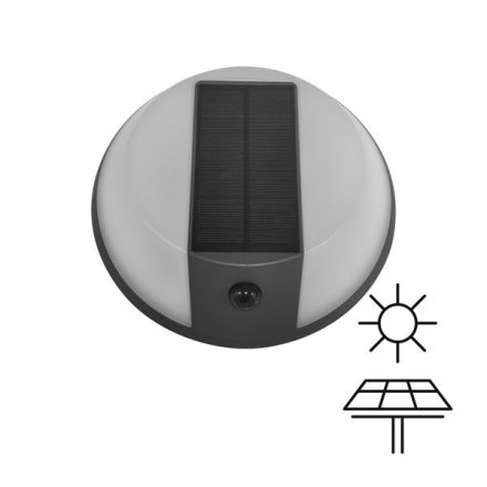 Απλίκα Στρογγυλή Με Ηλιακό Panel Μαύρο 5W 500LM 4000Κ IP54 ARTE ILLUMINA