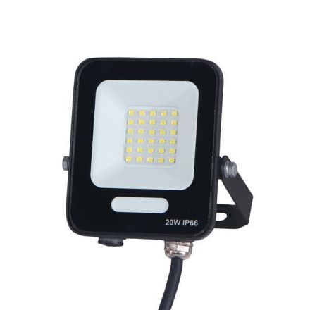 Προβολέας LED SMD 20W Μαύρος IP66 6500K PLUS