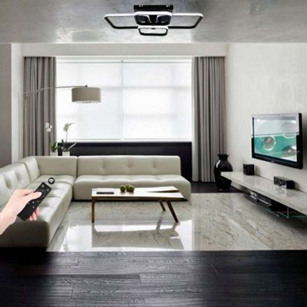 Leggenda Πλαφονιέρα LED 85W CCT BARCELONA Μαύρο