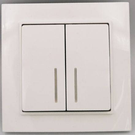 Διακόπτης Κομμυτατέρ Με LED NEFELI Λευκό