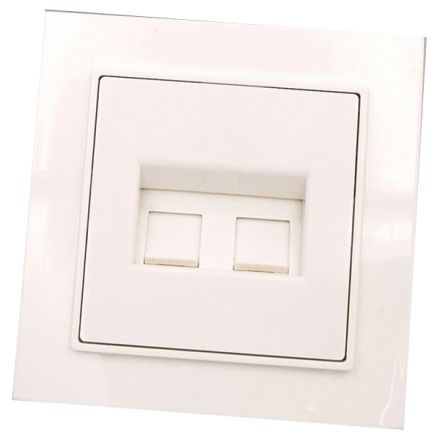 Πρίζα DATA Διπλή RJ45 CAT6 NEFELI Λευκό