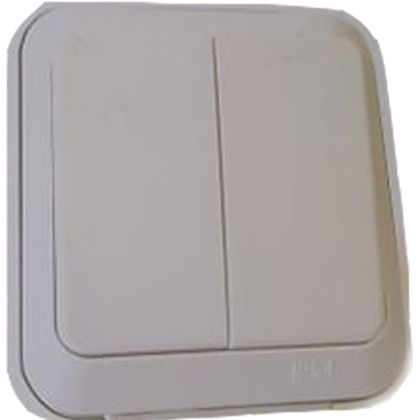 AQUA Επίτοιχος Στεγανός Διακόπτης A/R Διπλός IP54