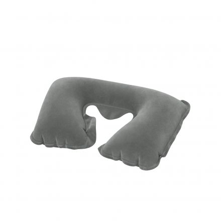 Flocked Air Neck Φουσκωτό Μαξιλαράκι Ταξιδίου Μ46xΠ28xΥ10εκ. Γκρι