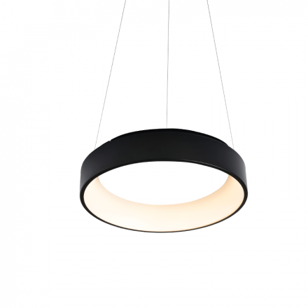 APOLLO Κρεμαστό Φωτιστικό Φ60cm LED 48W 3CCT - Μαύρο Μέταλλο  