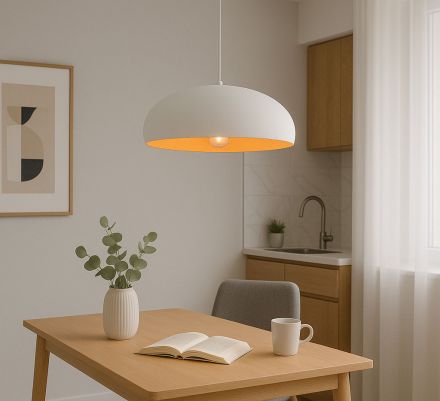Κρεμαστό Φωτιστικό LED 1xE27 Λευκό Ø40 P007R