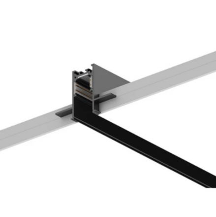 Μαγνητική Ράγα 48V Μαύρη 2m 27.6×52.5