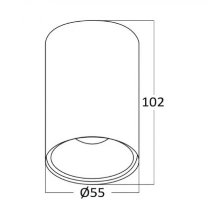 Spot Οροφής LED GU10 Gama Χρυσό 10cm