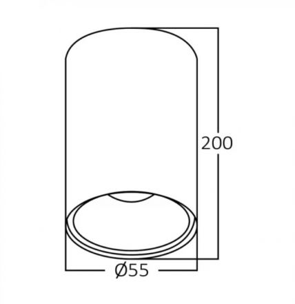 Spot Οροφής LED GU10 Gama Μαύρο