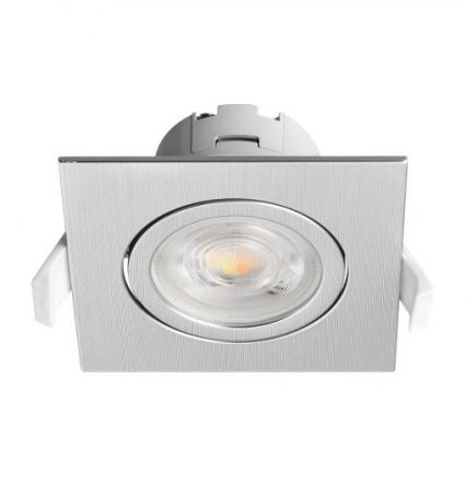 Τετράγωνο Χωνευτό LED Spot 7W CCT Ασημί