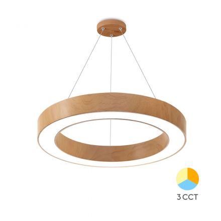 Κρεμαστό Φωτιστικό Blade LED 45W CCT 60cm Ξύλο