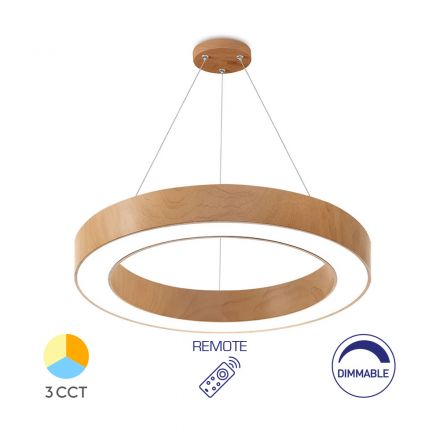 Πλαφονιέρα LED Blade 45W CCT IP20 60cm Ξύλο Με Control