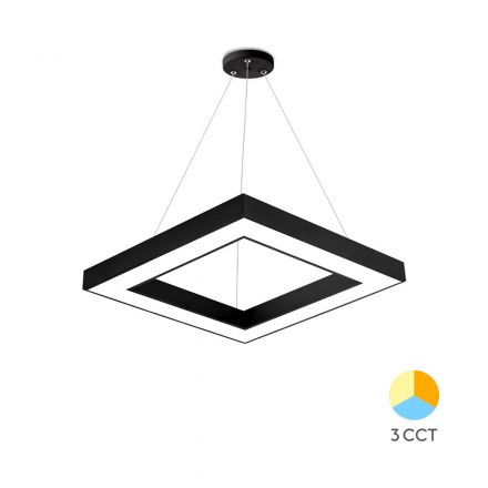 Κρεμαστό Φωτιστικό Blade LED 36W CCT 45x45cm Μαύρο