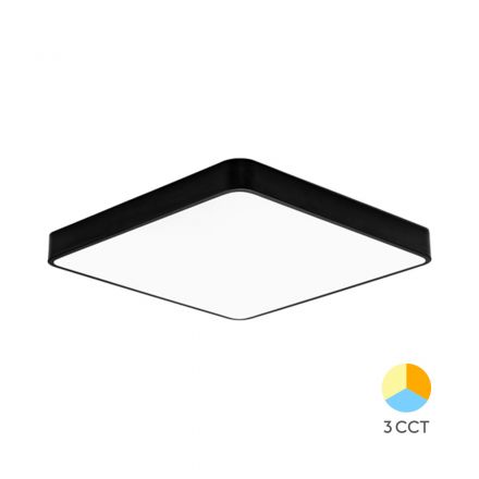 Πλαφονιέρα LED Blade 45W CCT IP20 50x50x5cm Μαύρο