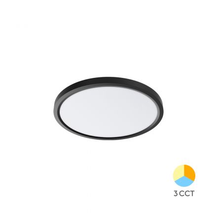 Πλαφονιέρα LED Jade Slim 20W CCT IP20 Ø23 Μαύρο