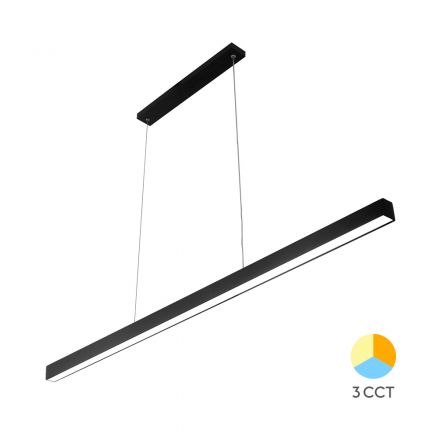 Κρεμαστό Φωτιστικό Ράγα Lina LED 30W CCT 120cm Μαύρο