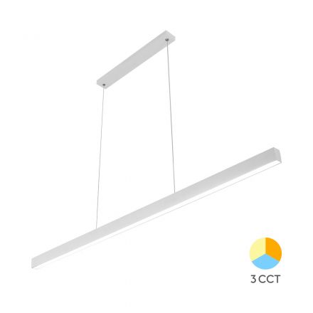 Κρεμαστό Φωτιστικό Ράγα Lina LED 30W CCT 120cm Λευκό