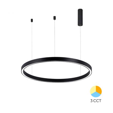 Κρεμαστό Φωτιστικό Lina LED 35W CCT 60cm Μαύρο