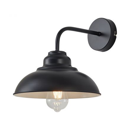 Απλίκα LED 1xE27 P004W Μαύρη