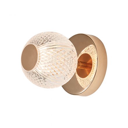Απλίκα LED 1xG9 Χρυσή Με Γυαλί