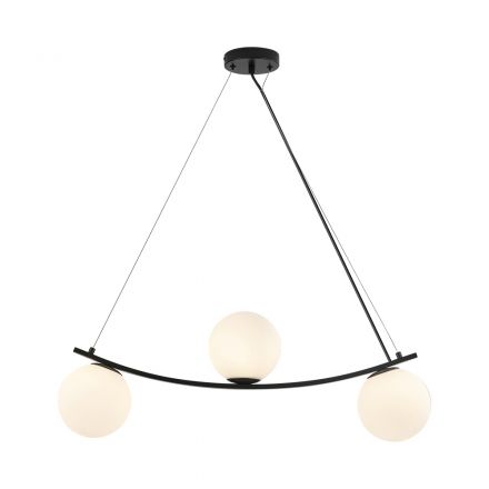Κρεμαστό Φωτιστικό LED 3xG9 Μαύρο/Opal BV01-00116