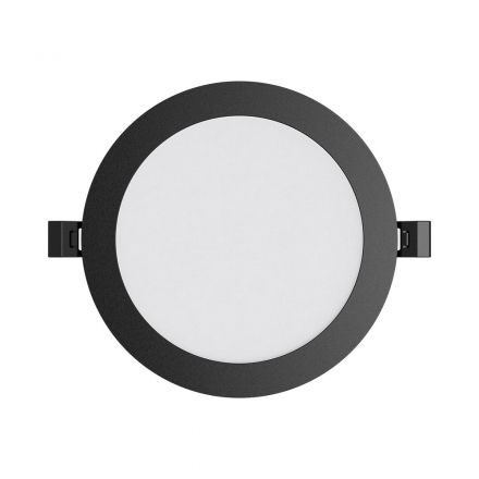 Στρογγυλό Χωνευτό Panel LED 12W CCT Dimmable Μαύρο