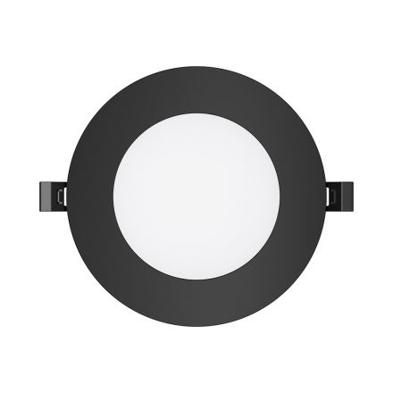 Στρογγυλό Χωνευτό Panel LED 6W CCT Dimmable Μαύρο