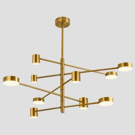 Φωτιστικό Κρεμαστο Κρεμαστο 10Φωτο LED 60W 143X45 Χρυσο