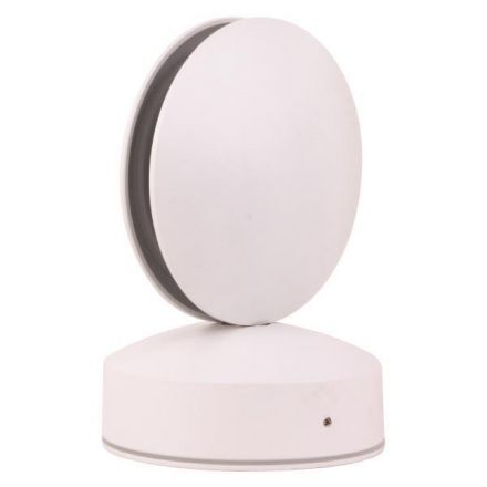 Φωτιστικό Τοίχου Στρογγυλό LED 8W Φ110x120x165 3000K IP65 Λευκό PLUS