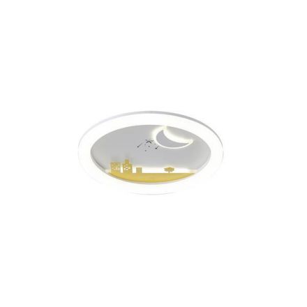 Πλαφονιέρα Πλαστική LED 60W 5940Lm Φ50 3CCT-3000-4000-6500K 480x65mm ΛΕΥΚΟ-ΚΙΤΡΙΝΟ ALEGRE